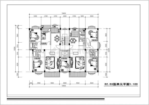 某住宅新区8多层住宅楼全套施工设计方案图纸(含A1.A2型单元平面图)-图二