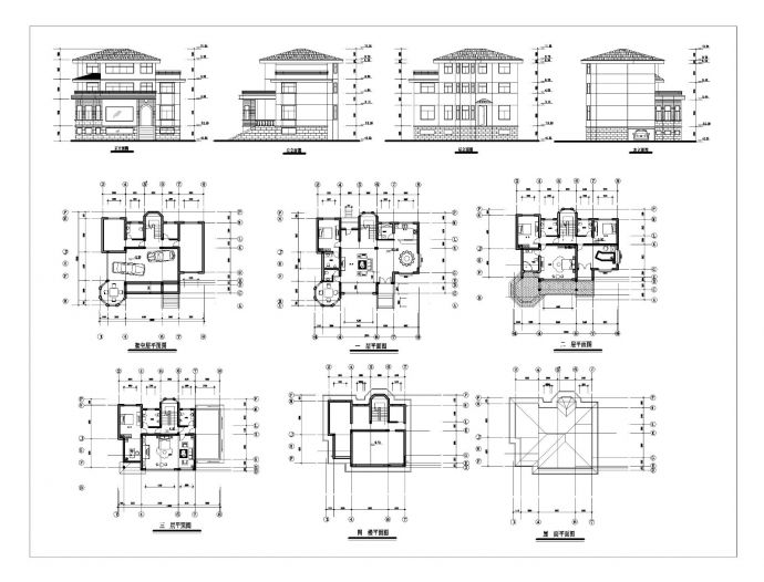 某豪华别墅建筑CAD图纸_图1