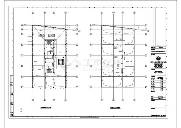 成都市某街道17层框架结构商住楼全套建筑设计CAD图纸（含机房层）-图一