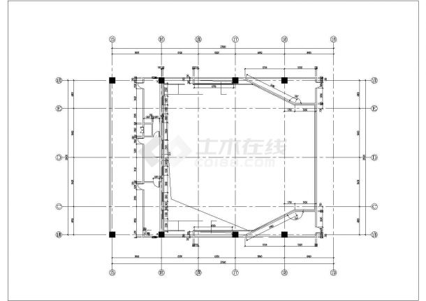 郑州某2.9万平5层框混结构旅游咨询中心建筑设计CAD图纸（含水电图）-图一