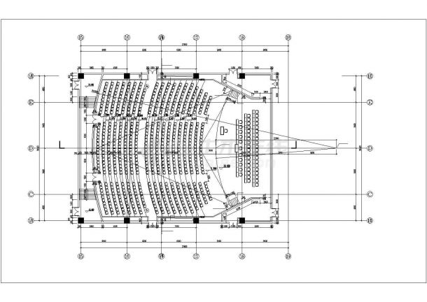 郑州某2.9万平5层框混结构旅游咨询中心建筑设计CAD图纸（含水电图）-图二