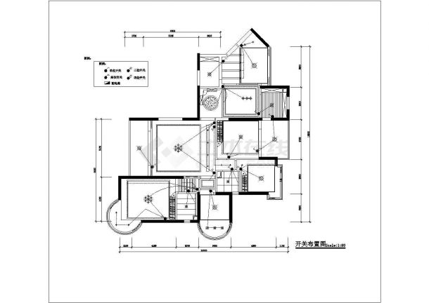 某地新型小区四房两厅高档住宅全体装修施工设计cad图纸-图一