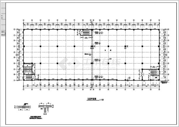 某地六层电子厂车间建筑设计CAD施工图-图二