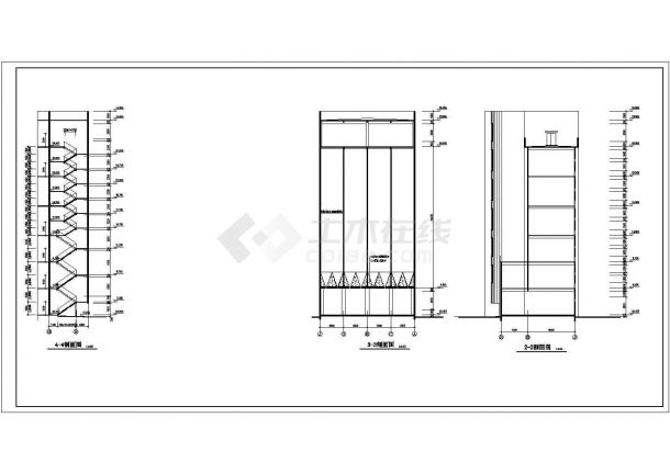 某6层面粉制粉车间建筑设计cad施工图-图二
