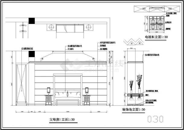 上海市嘉定区某大型社区商务会所全套装修装饰设计CAD图纸-图一