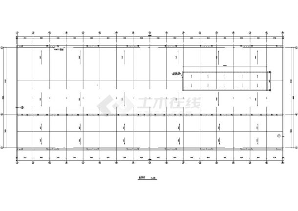 某混凝土排架结构连跨厂房建筑设计cad施工图-图一