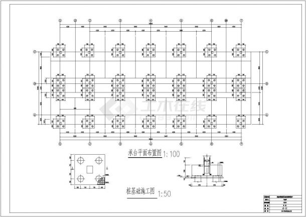 某广东省湛江市鸿达驾校员工宿舍楼工程结构CAD施工图-图一