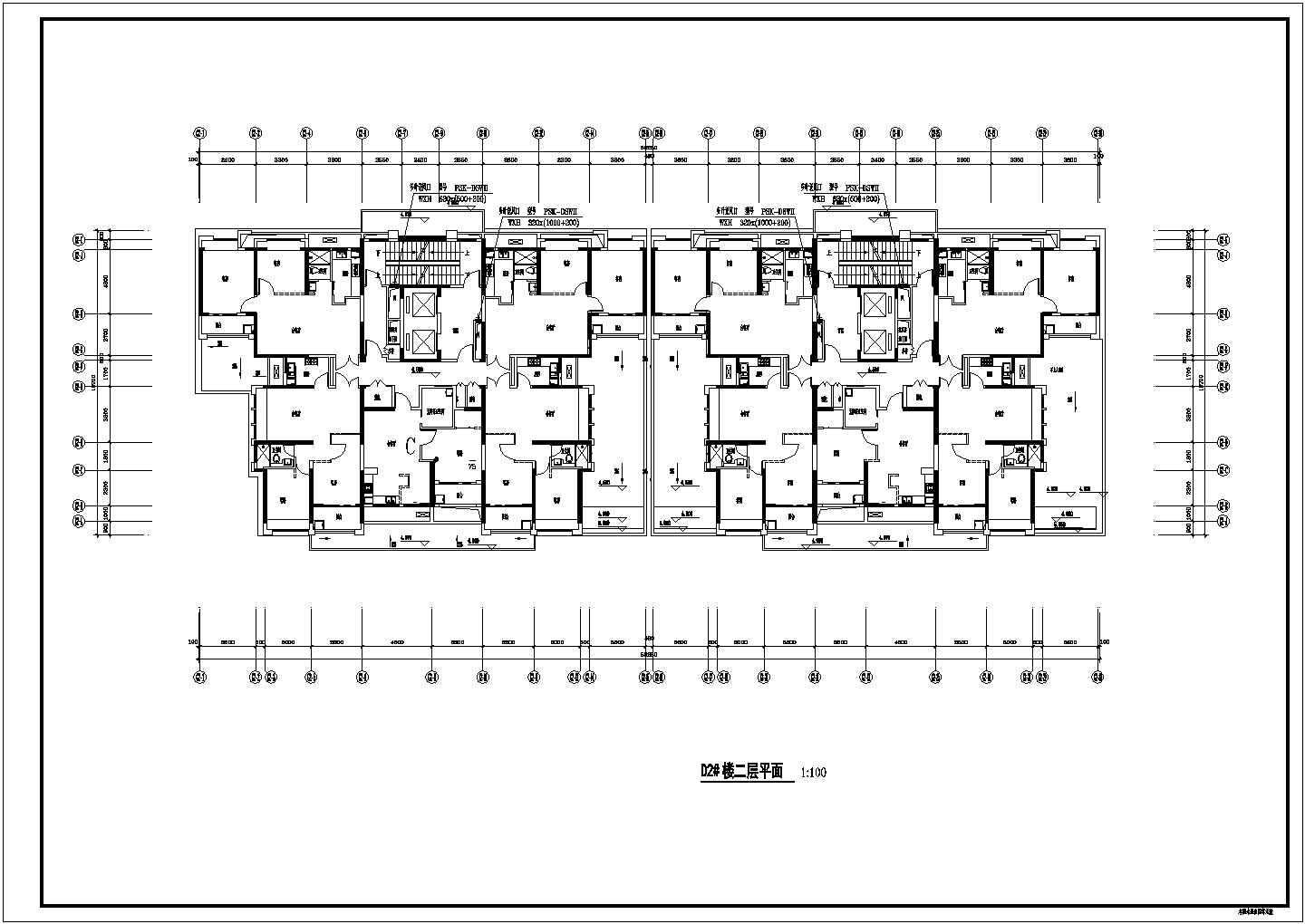 高层商业用房及地下室通风防排烟系统设计施工CAD图（含人防设计）