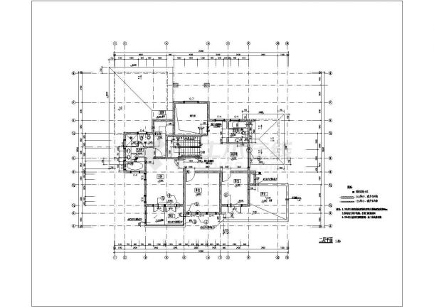 苏州某新型多层住宅楼全套施工设计cad图纸(含阁楼层平面图)-图二