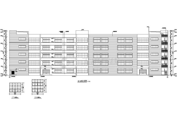 某现代型百货公司厂房建筑设计cad施工图-图二