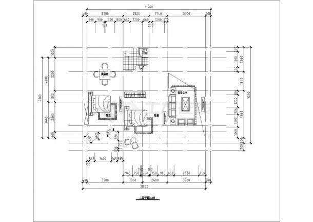 深圳市盐田区某现代村镇3层砖混结构单体别墅平立面设计CAD图纸-图二
