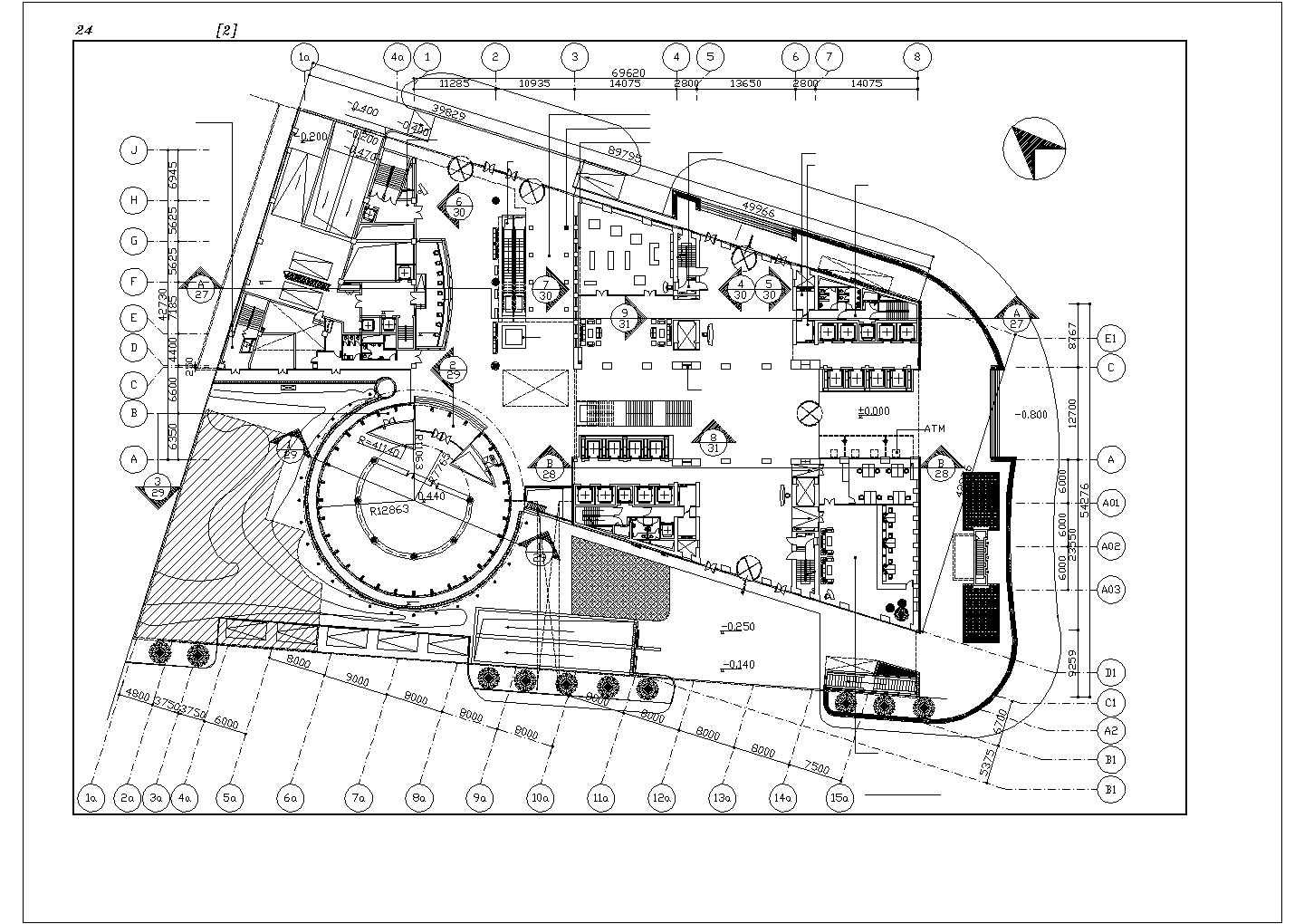 某会议中心门厅装修设计参考CAD详图