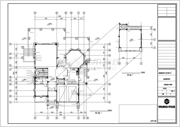 济南市某高档别墅区3层框混结构单体别墅给排水设计CAD图纸-图二