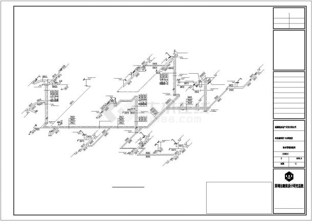 扬州市天和花园小区3层砖混结构单体别墅全套给排水设计CAD图纸-图一