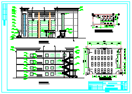 某4层中学教学楼全套cad设计（含计算书，建筑图、结构图）-图一
