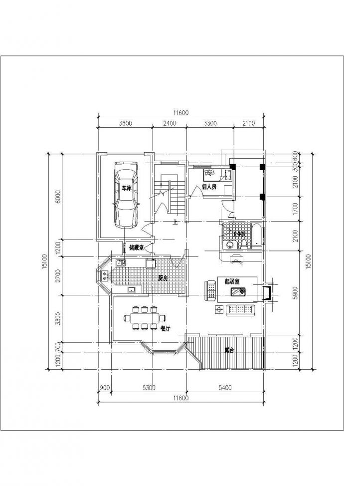 2套回迁别墅建筑设计CAD图纸_图1