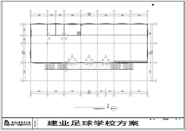 某河南建邺足球学校CAD节点剖面构造设计图-图一