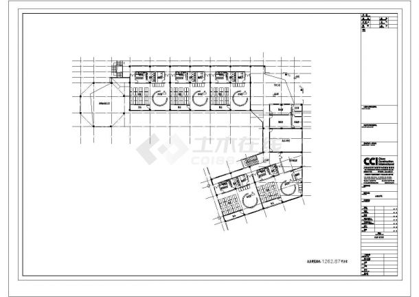 合肥市某社区2860平米双层框架结构幼儿园教学楼建筑设计CAD图纸-图二