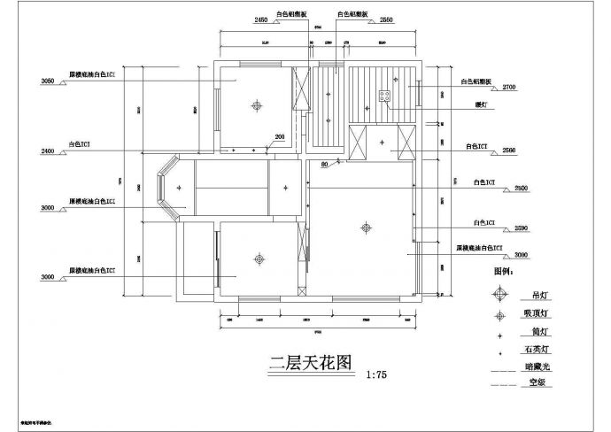 两层别墅装修CAD平面布置参考图_图1