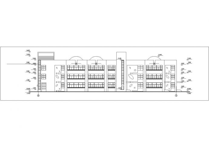 重庆市某社区幼儿园三层框架结构教学楼建筑设计CAD图纸（含天面层）_图1