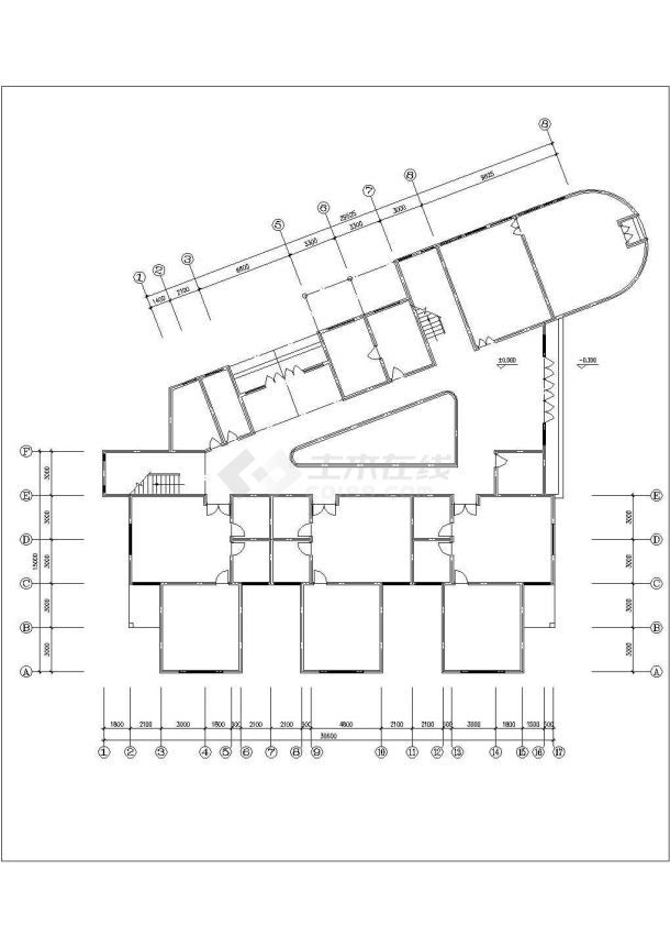 三亚市荷兰花园小区2层混合结构社区幼儿园平立面设计CAD图纸-图二