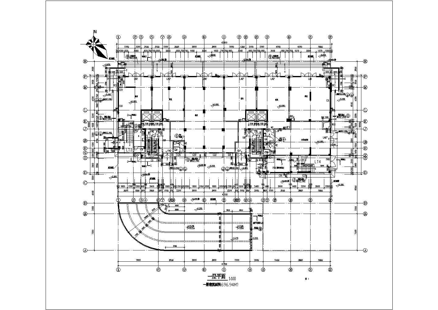 武汉某建筑安防布线基础CAD平面布置参考图