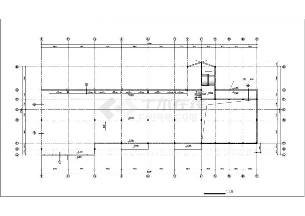 信阳市荷秋花园小区3层框混结构社区幼儿园全套建筑设计CAD图纸-图一