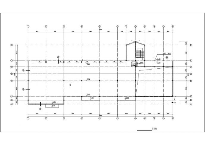 信阳市荷秋花园小区3层框混结构社区幼儿园全套建筑设计CAD图纸_图1