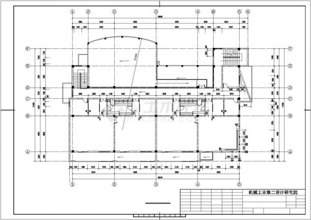 佛山市某社区幼儿园690平米4层框混结构艺术幼儿园建筑设计CAD图纸-图二