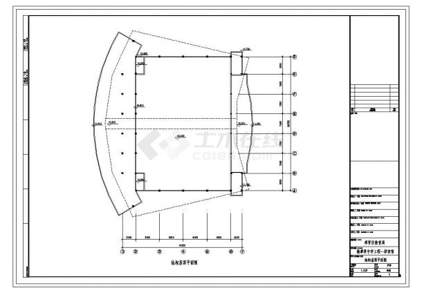 2层4499平米中学校体育馆建筑全套设计图-图一