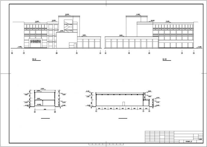 成都市某私立幼儿园3层+4层两套砖混结构教学楼建筑设计CAD图纸_图1