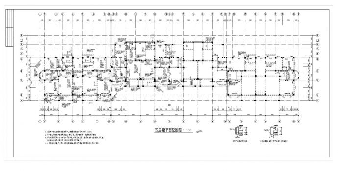六层框架结构住宅楼CAD施工图_图1