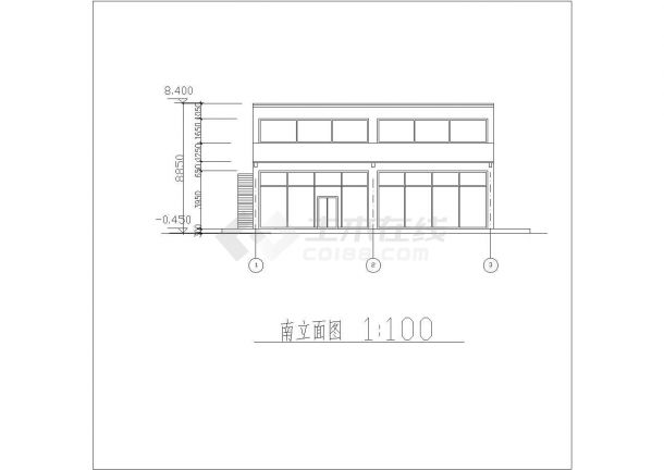 某地二层咖啡馆建筑方案设计cad施工图-图一