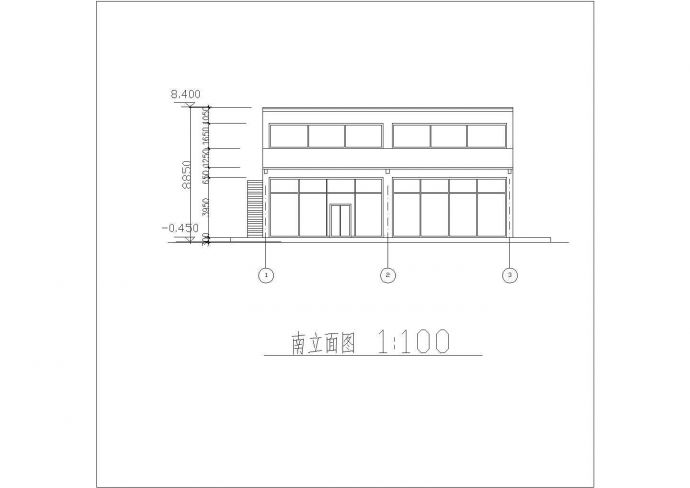 某地二层咖啡馆建筑方案设计cad施工图_图1