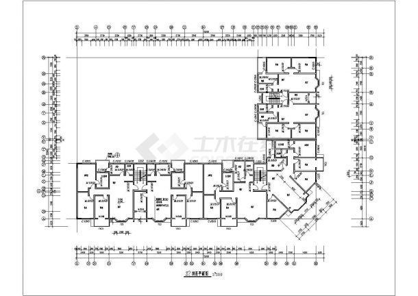 某镇经典住宅楼建筑施工全套设计CAD套图-图二