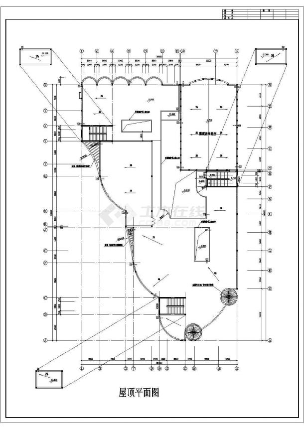 西安市府河音乐花园小区幼儿园3层框混结构教学楼建筑设计CAD图纸-图一