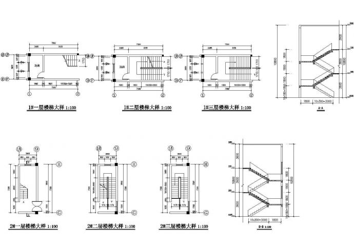 某地3层厂房建筑平立剖面设计cad施工图_图1