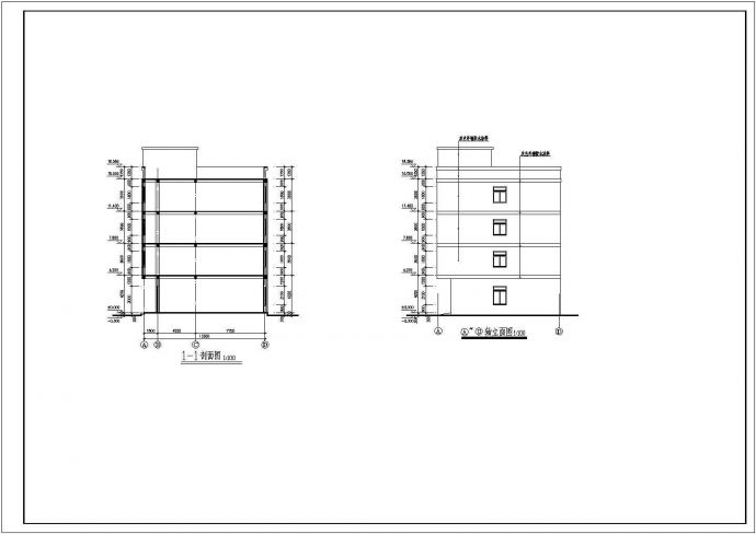 某4层针织厂房建筑设计cad施工图_图1