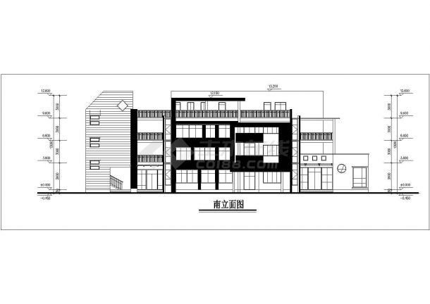 漳州市建东路某社区幼儿园4层框混结构教学楼建筑设计CAD图纸-图一