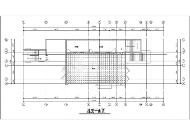 漳州市建东路某社区幼儿园4层框混结构教学楼建筑设计CAD图纸-图二