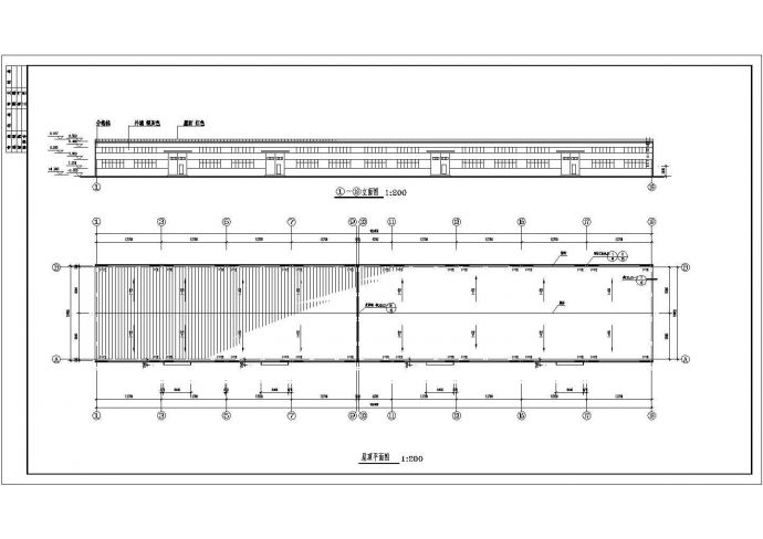 某单层厂区和车间建筑规划CAD施工详图_图1