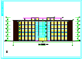 【5层】4435.55平米钢框架办公楼cad毕业设计（含建筑、计算书）-图一