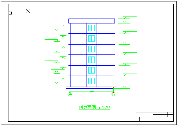 【6层】3100平米左右一字型框架办公楼cad毕业设计（含建筑结构图、计算书）_图1
