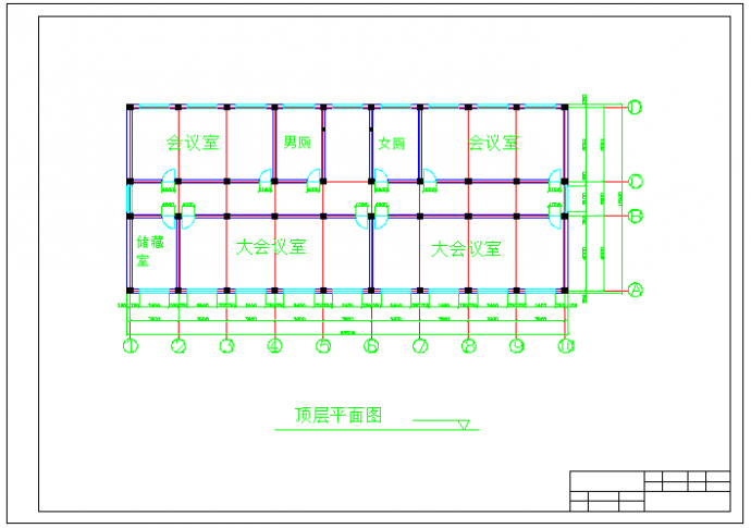 【6层】3116.88平米框架办公楼cad毕业设计（计算书、建筑、结构施工图）_图1