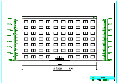 【7层】4119平米框架办公楼cad毕业设计（计算书、部分建筑、结构图纸）-图二