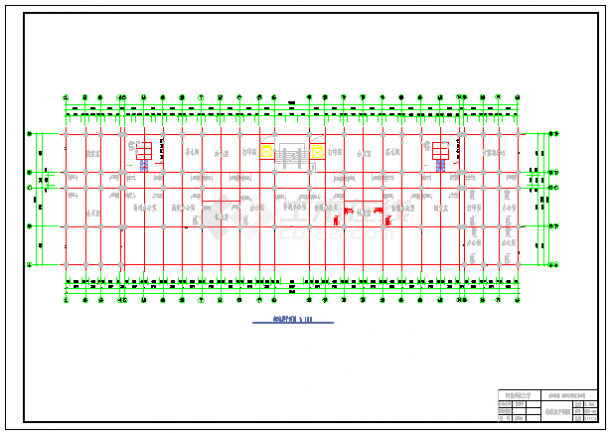 【7层】层框架办公楼全套cad设计（含计算书，建筑、结构图，PKPM模型）-图二