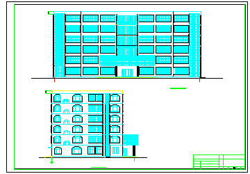 某公司办公楼cad设计6层 6600平米（建筑图、结构图、计算书、施工组织、进度计划表（CAD横道图）、总平面图、含电算等资料）-图一