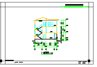 某三层别墅建筑设计cad施工图带效果图-图一