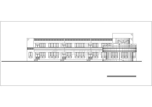 保定市月河路某现代化幼儿园2层混合结构教学楼平立面设计CAD图纸-图一