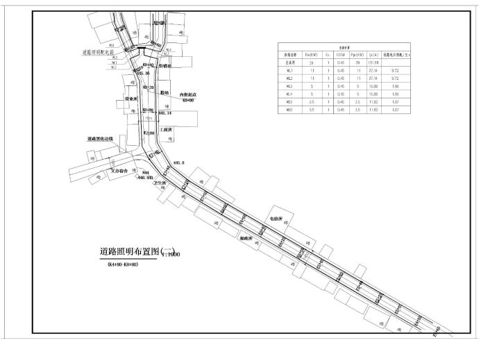 某道路照明系统电气工程CAD图纸_图1